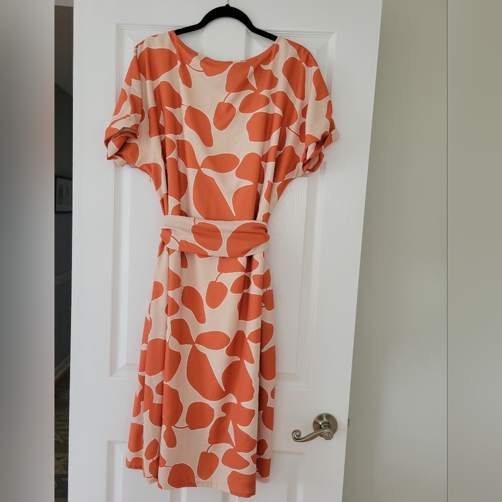 Roolee XL Orange and Cream Dress - Picture 2 of 7
